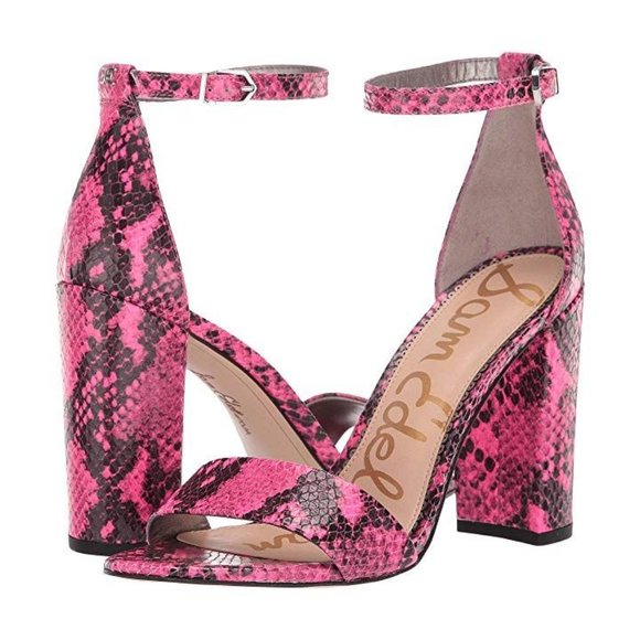 Pink snake print heels Clearance